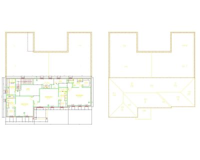 Download this residential house plan of dimension 67'x66' available in Autocad version 2017.