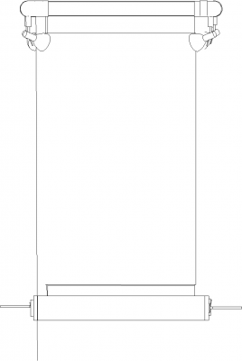 2245mm Height Spherical Mirrors with Shelf Front Elevation dwg Drawing