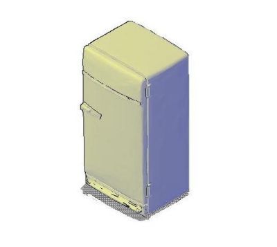 Модель холодильника 3D AutoCAD