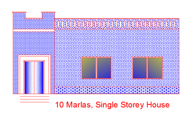House Front Elevation dwg drawing