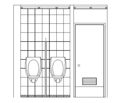 Toiletten - Urinale Elevation