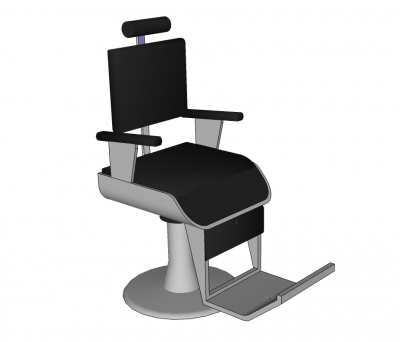 Barberos modelo de SketchUp silla