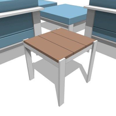 Tabouret extérieur / Table modèle Revit