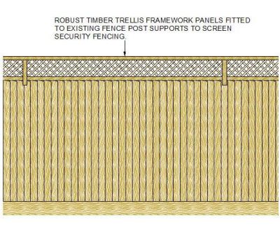 Architectural- Timber Feather Edge Fence Elev 02