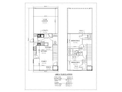 2 & 3 Bedroom Rental Duplex US Style House Design GF Plan .dwg_3