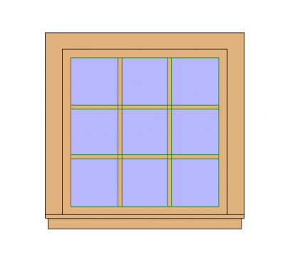 Casement Window - Mullions Revit Family 1