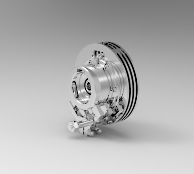 Autodesk Inventor 3D CAD Model of  EM Powder clutch with radiator torque 5Nm.