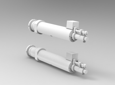 Solid-works 3D CAD Model of   Air hydraulic drilling unit, Torque= 12.6 Nm