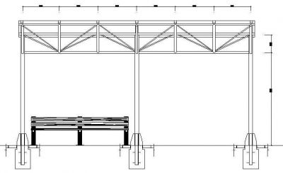 Architectural - Pergola Detail and Elevation 01