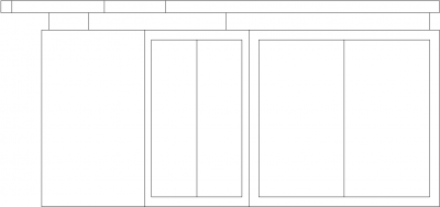 2563mm Wide Information Counter with Drawers Left Side Elevation dwg Drawing