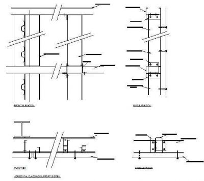 Estrutural - Sistema de suporte de revestimento horizontal
