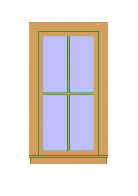 Casement Window 2x2 Revit Family 