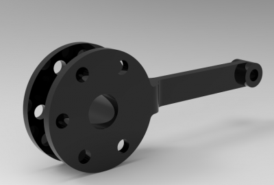 3D CAD Model of Crank Shaft 2