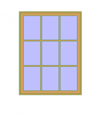 Casement Window 3x3 Revit Family