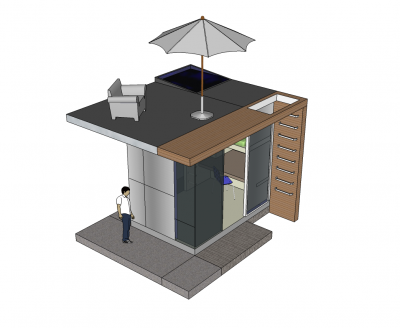 Städtische Obdach SketchUp-Modell