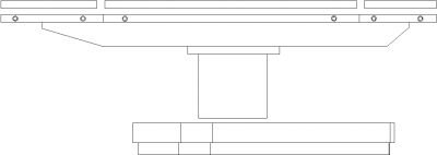2768mm Length Operating Table Left Side Elevation dwg Drawing