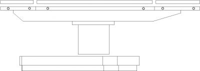 2768mm Length Operating Table Right Side Elevation dwg Drawing