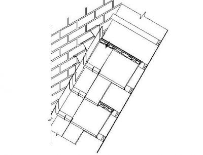 Dach-Detail - Abutment isometrischen