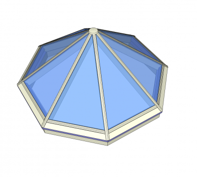 八角形のスカイライトスケッチアップモデル