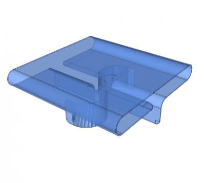 Designer coffee table 3D & 2d CAD models