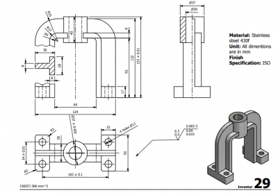 3 & 5 Axis CNC Machinable 2D CAD Drawing 29