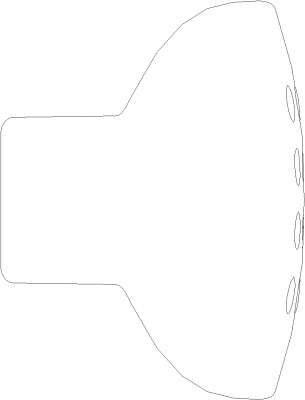 29mm Diameter Circular Drawer Handle Left Side Elevation dwg Drawing