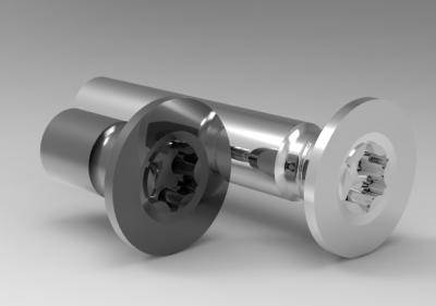 Autodesk Inventor 3D CAD Model of countersunk head screw D2	Pitch (mm)0.4	L(mm)10
