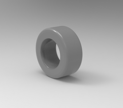 Solid-works 3D CAD Model of  cylindrical steel rim,with Lifttruck tyre, wheel  D = 125, bore = 75  Load  capacity 450