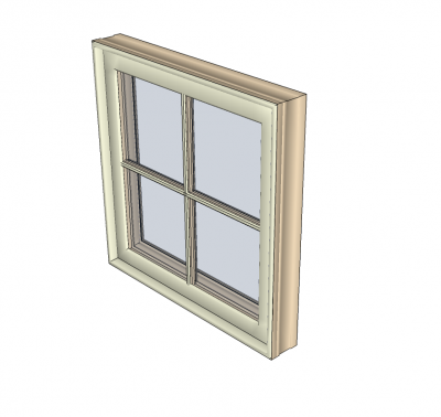 Casement window Sketchup model 
