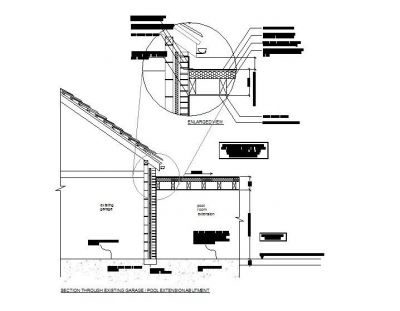 Telhado plano / batente de vigas existente