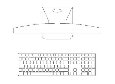 Computer Monitor and Keyboard