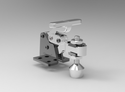 Autodesk Inventor ipt file 3D CAD Model of Horizontal clamp  with holding force of 386 kg and opening angle 30'