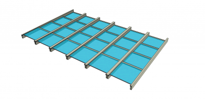 Retractable glazed roof design Sketchup model