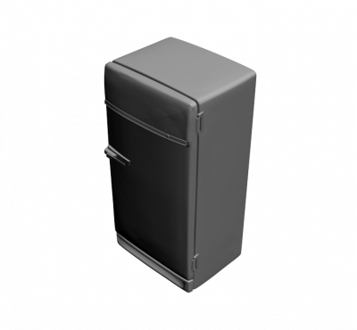Холодильник с морозильной камерой 3ds Max модель
