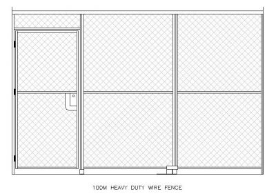 Heavy Duty Wire Fence c/s door