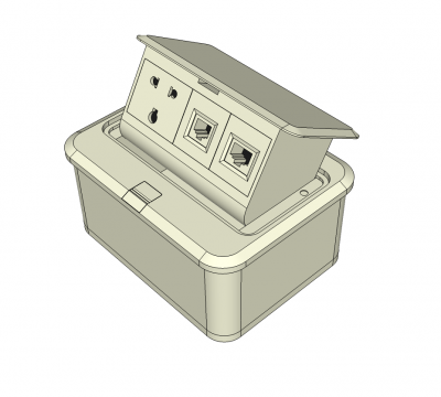 Electrical floor box Sketchup model 
