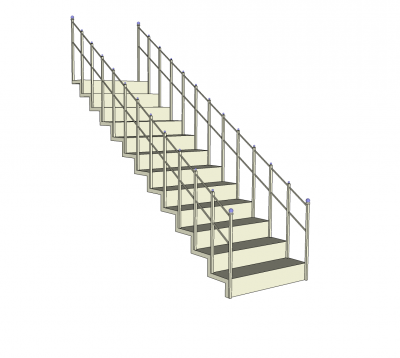 Staircase design Sketchup model 