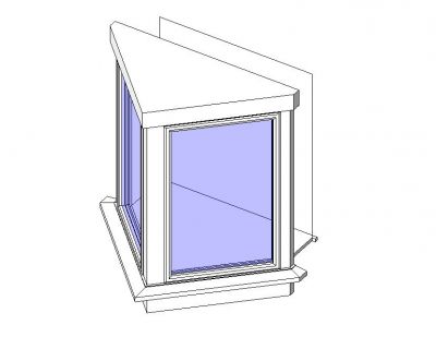 三角凸窗Revit模型中