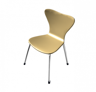 School dining chair 3DS Max model