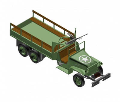 Modello di camion 3DS Max dell'esercito