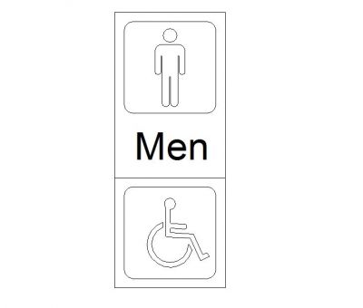 Мужской туалет знак