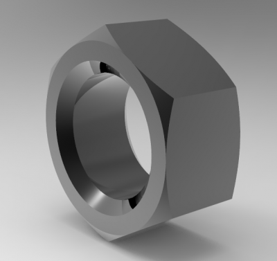 Autodesk Inventor 3D CAD Model of Compact Nut M8,	T5