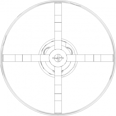 330mm Top Length Church Traditional Chandelier Plan dwg Drawing