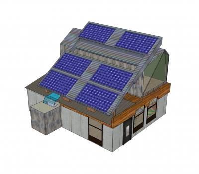 Los modelos modernos de SketchUp casa ecológica