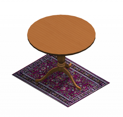 Round ash table 3DS Max model 