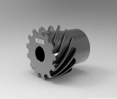 Autodesk Inventor 3D CAD Model of Screw Gears, Number of Teeth-13, Pitch Diameter-18.38