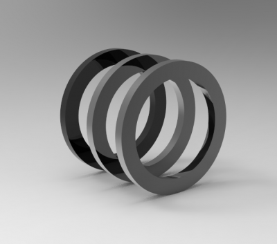 Modello CAD 3D Solid-works delle rondelle di tenuta d1-42 Effettivo d1-42,3 d2 Nominale-49