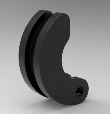 Autodesk Inventor 3D CAD Model of Grooved curved section