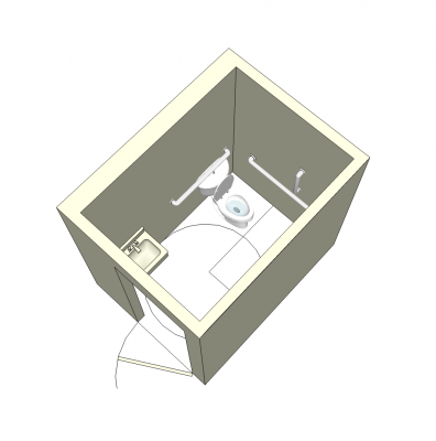 ADA bathroom design Sketchup model 