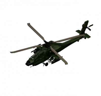 Modello 3DS Max di elicotteri Apache